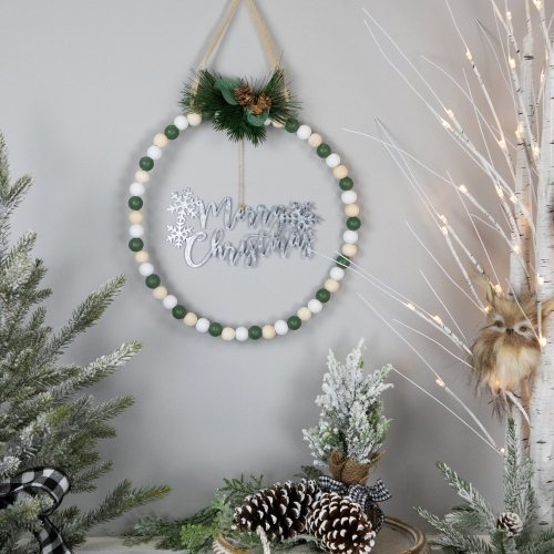 12" Beaded Merry Christmas Wall Decoration