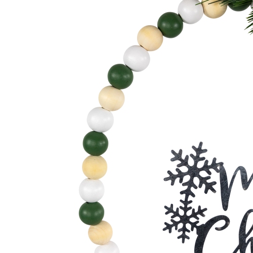 12" Beaded Merry Christmas Wall Decoration