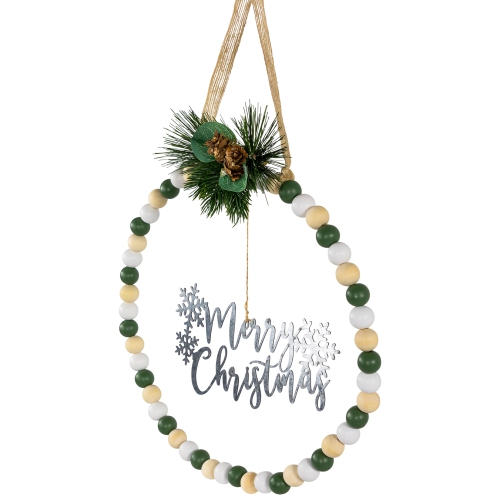 12" Beaded Merry Christmas Wall Decoration