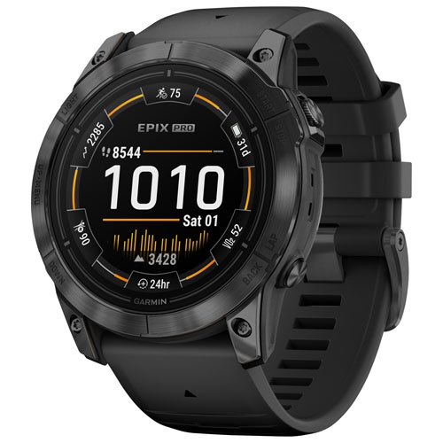 Garmin Epix Pro 51mm GPS Watch with Heart Rate Monitor - Medium/Large - Black
