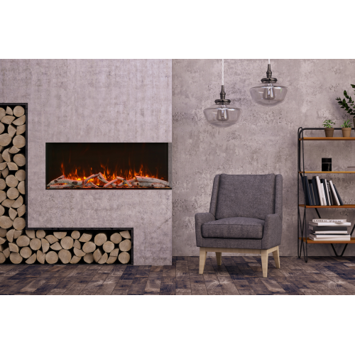 Amantii 40" TRU VIEW Extra Tall- Extra Long 40-TRV-XT-XL-OOB-1 –Refurbished(Good)- 3 Sided Glass / Indoor or Outdoor Electric Fireplace by AMANTII - Refurbished condition - Image 3