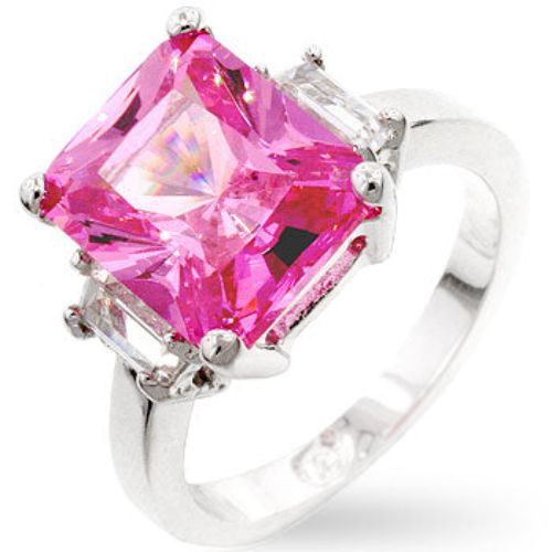 JGI  Triplet Engagement Ring In Pink