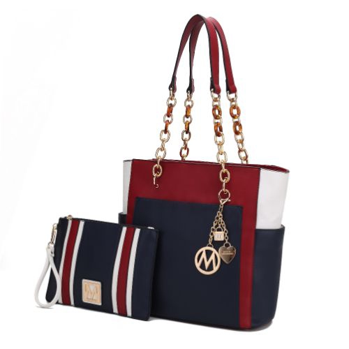 MKF Collection Rochelle Tote & Wristlet Set Handbag by Mia K