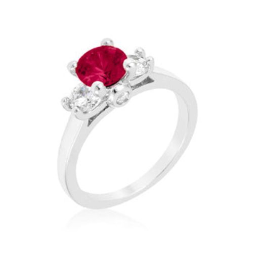 Mini bague en triple tourmaline rose