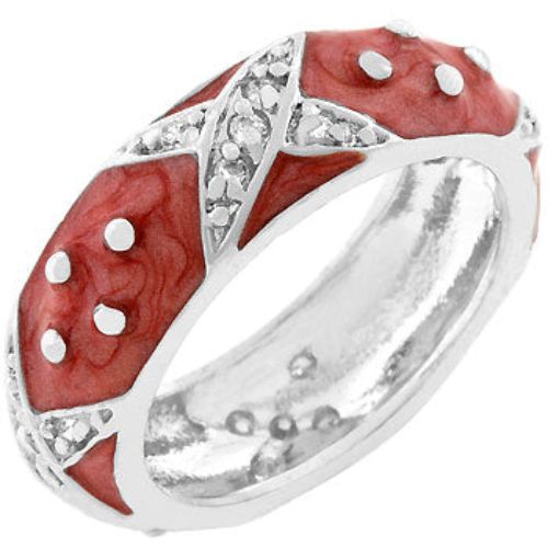 JGI  Marbled Enamel Ring In Pink