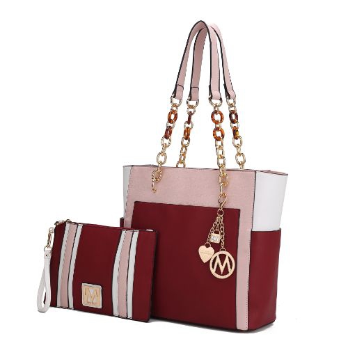 MKF Collection Rochelle Tote & Wristlet Set Handbag by Mia K