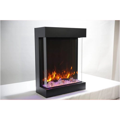 Amantii CUBE-2025WM-OOB-4 - Refurbished(Excellent)-3-sided 20″ width x 25″ high unit – 11 3/4″ dept) Freestand Electric Fireplace