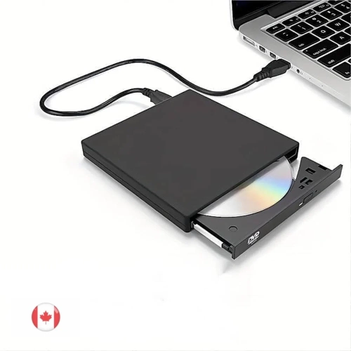 USB 2.0 Slim External CD DVD Drive: Portable CD-RW & DVD-RW Burner for Laptop, Notebook, PC, Desktop Computer - Writer & Player Data Transfer