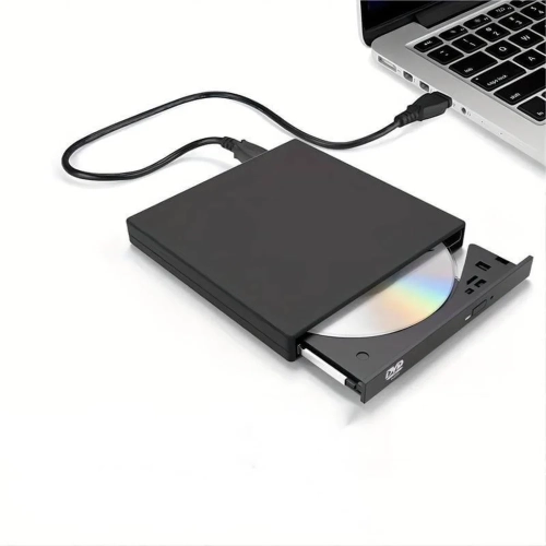 Lecteur de CD et DVD externe mince USB 2,0 : Graveur de CD-RW & DVD-RW portable pour ordinateur portable, ordinateur de bureau - transfert de données