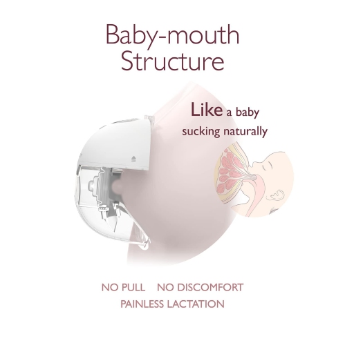 Tire-lait tout-en-un M5 de MomCozy, Tire-lait portable double mains libres à 3 modes et 9 niveaux, 24&nbsp;mm
