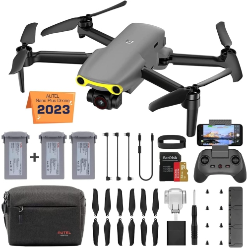 AUTEL ROBOTICS  Evo Nano+ Drone Premium Package- 1/1.28" Cmos 50Mp 4K/30Fps HDr Video Pdaf + CDaf, 249G Ultralight Foldable Camera Quadcopter \w