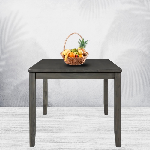 Cosmic Homes 7 Pc Wooden Dining Table Set for 6 Grey Spacious & Stylish Kitchen Table & Dining Chair Set of 6 X Design Back | Grey