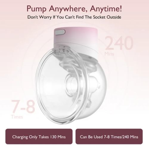 Momcozy S12 Pinky Pro Hands Free Breast Pump, Electric Wearable Breast Pump, 3 Modes & 9 Levels Electric Pump Portable, Smart Display, 24mm