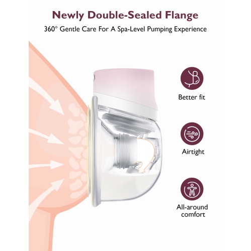 Momcozy S12 Pro Hands-Free Breast Pump Wearable, Single Wireless Pump with Comfortable Double-Sealed Flange, 3 Modes & 9 Levels Electric Pump