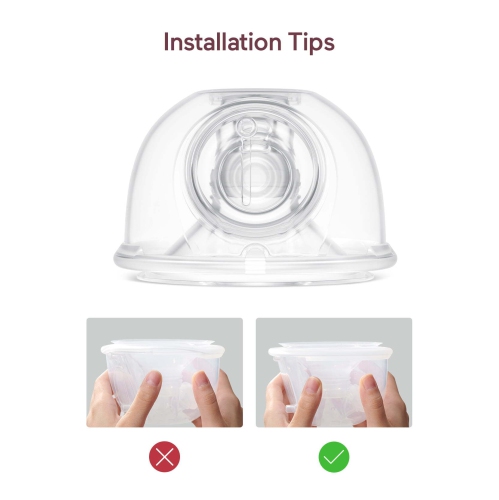 Momcozy Full Set Collector Cup Only Compatible with Momcozy S9 Pro/S12 Pro. Original S9 Pro/S12 Pro Breast Pump Replacement Accessories