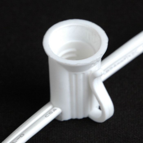 Novelty Lights 10 Foot C7 Outdoor String Light Christmas Stringer - Patio String Lights - Candelabra Base