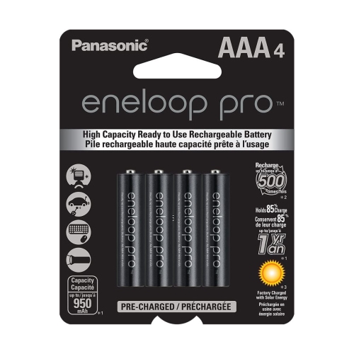 AAA NiMH Panasonic Eneloop Pro Rechargeable Batteries