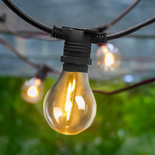 Newgarden Allegra Decorative LED Garland, 26ft, Solar & Rechargeable Battery, Black