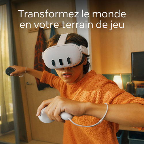 Casque de réalité virtuelle de 512 Go Meta Quest 3 - Période d'essai de 3 mois de Meta Horizon+