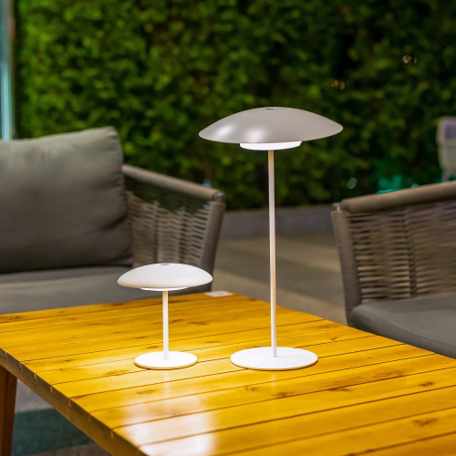 Newgarden Sardinia 30 Portable LED Adjustable Height Table Lamp, White