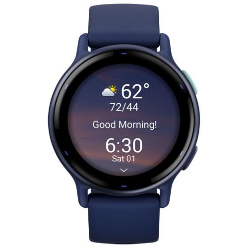 Montre intelligente Bluetooth de 42 mm vivoactive 5 de Garmin - Bleu marine