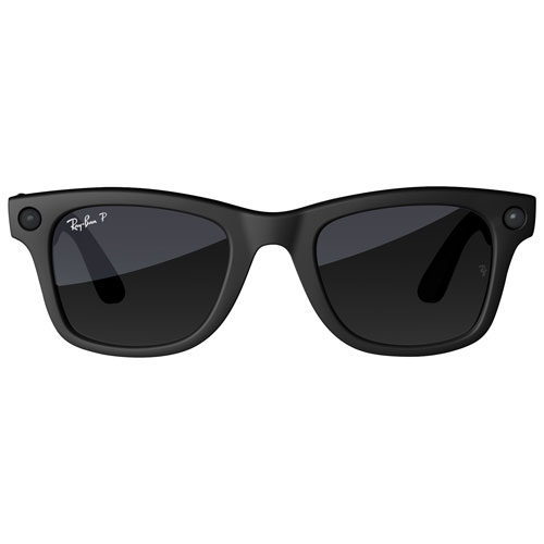 Lunettes Wayfarer de Ray-Ban | Meta avec IA, photo, vidéo, audio et messagerie - Noir mat/Graphite dégradé polarisé - Grand