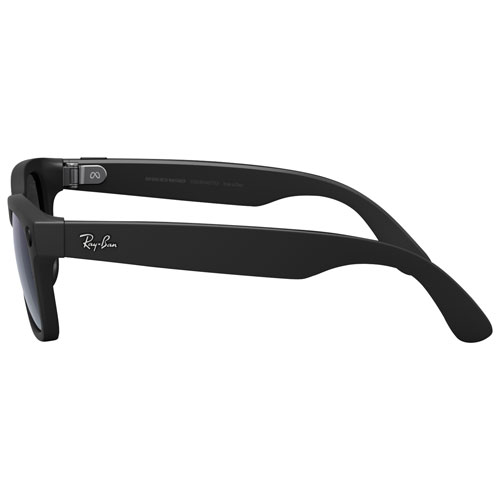 Lunettes Wayfarer de Ray-Ban | Meta avec IA, photo, vidéo, audio et messagerie - Noir mat/Graphite dégradé polarisé - Grand