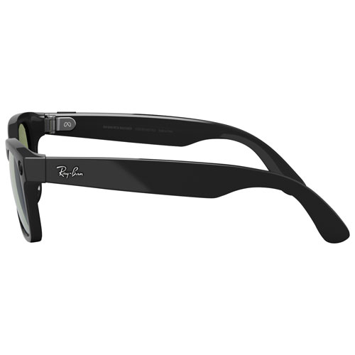 Lunettes Wayfarer de Ray-Ban | Meta avec IA, photo, vidéo, audio et messagerie - Noir brillant/Vert G-15