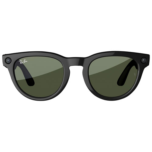Lunettes Headliner de Ray-Ban | Meta avec IA, photo, vidéo, audio et messagerie - Noir brillant/Vert G-15