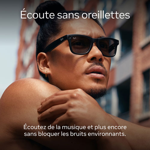 Lunettes Wayfarer (1re génération) de Ray-Ban | Meta avec IA, photo, vidéo, audio et messagerie - Noir brillant/Vert G-15 - Grand