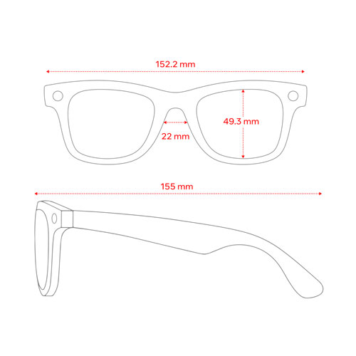 Lunettes Wayfarer de Ray-Ban | Meta avec IA, photo, vidéo, audio et messagerie - Noir brillant/Vert G-15 - Grand