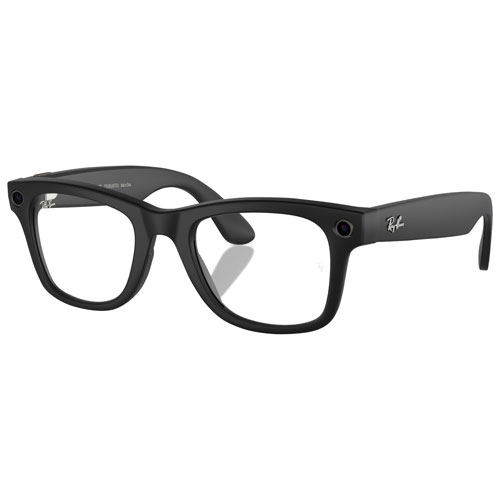 Ray-Ban | Meta Wayfarer Glasses with AI, Photo, Video, Audio & Messaging - Matte Black/Clear to G-15 Green Transitions