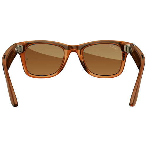 Lunettes Wayfarer de Ray-Ban | Meta avec IA, photo, vidéo, audio et messagerie - Caramel brillant/Brun polarisé