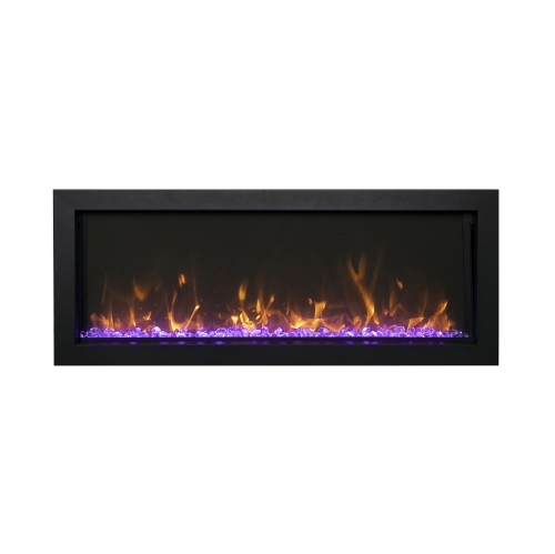 Amantii BI-50-SLIM-OD-OOB-6 Electric Fireplace –Refurbished(Fair)- Built-in only with black steel surround by AMANTII - Refurbished condition - Image 2