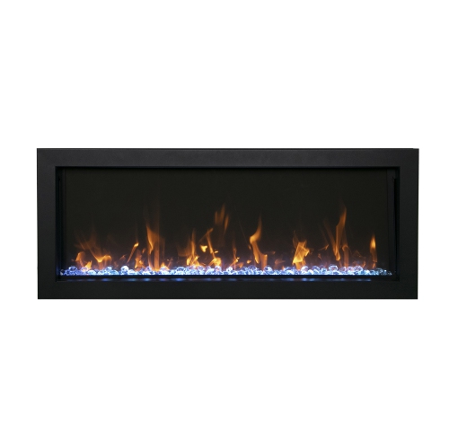 Amantii BI-50-SLIM-OD-OOB-6 Electric Fireplace –Refurbished(Fair)- Built-in only with black steel surround by AMANTII - Refurbished condition - Image 3