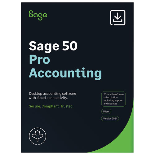 Sage 50 Pro Accounting 2024 (PC) 1 User 1 Year Digital Download