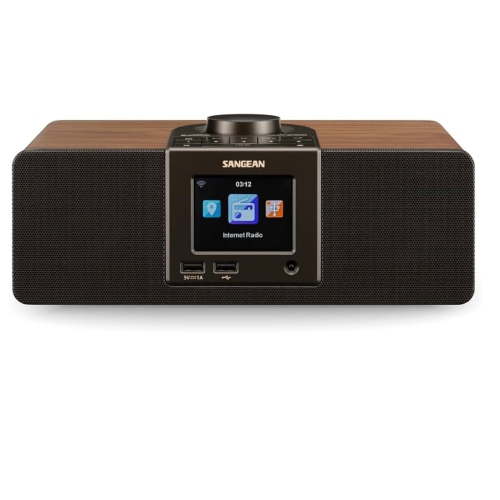 SANGEAN – radio numérique en bois WFR-32 Internet/aux/Bluetooth/Spotify Connect/Cloud Music/AirMusic Control, noyer