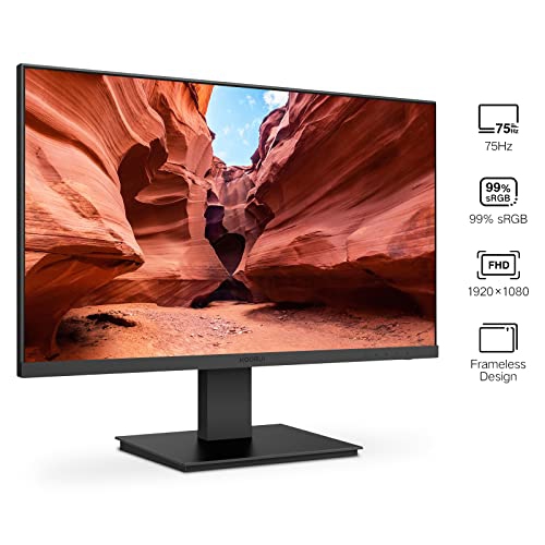 KOORUI 24 Inch Business Computer Monitor Full HD 1920 x 1080p VA Display 75Hz 3000:1 Contrast Ratio