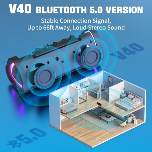 Vanzon V40 Bluetooth Speaker,IPX7 Waterproof Portable Wireless Speaker, Wireless Speaker with 24W Loud Stereo
