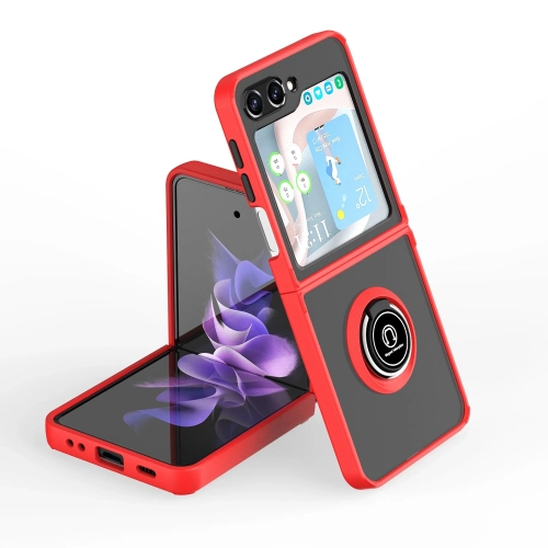 XCRS – Étui mince antichoc en caoutchouc avec béquille magnétique pour Galaxy Z Flip 5 de Samsung