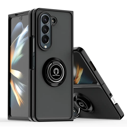 XCRS Rubber Ring Holder Magnetic Kickstand Cover Slim Shockproof Protection PC Case for Samsung Galaxy Z Fold 5