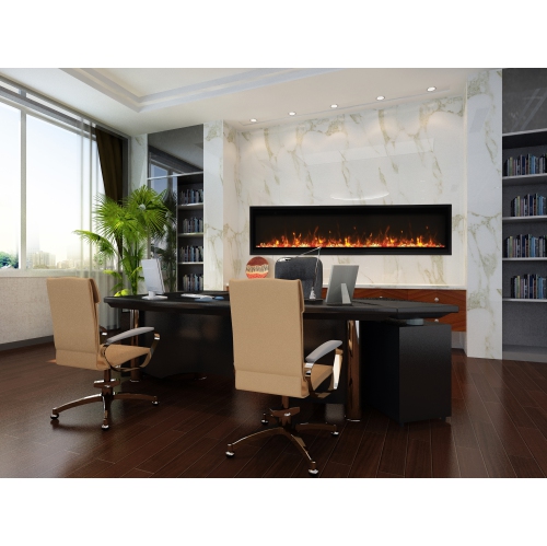 Amantii BI-88-SLIM-OD-OOB-2 Electric Fireplace – Refurbished(Excellent)-Built-in only with black steel surround by AMANTII - Refurbished condition - Image 5