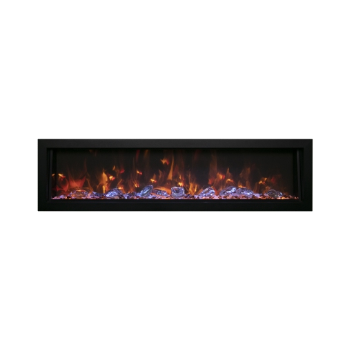 AMANTII  Bi-88-Deep-Od-Oob-2 Electric Fireplace –Refurbished(Fair)- Built-In Only With Steel Surround In Black