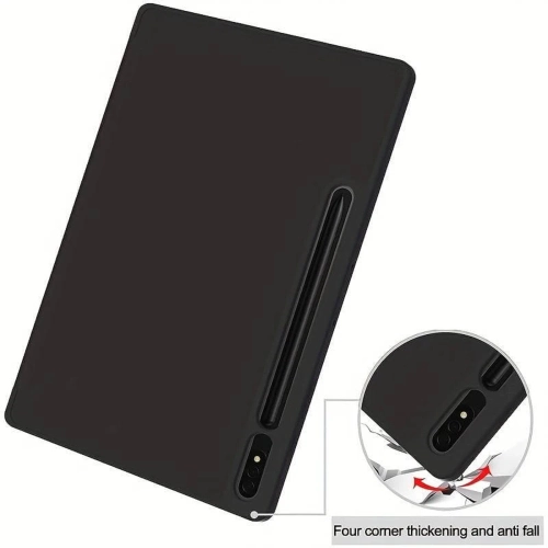 Samsung Galaxy Tab S10 Plus / Tab S9 Plus 14.6-Inch Case with S Pen Holder| Shockproof Tri-Fold Stand Tablet Cover | Auto Wake/Sleep | Black
