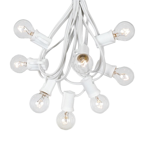 NOVELTY LIGHTS LLC  G30 Patio String Lights, 25 Clear Globe Bulbs, Connectable, 25 Feet