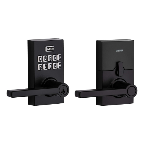 WEISER  Smartcode 10 Lever Electronic Lock, Matte In Black Great !