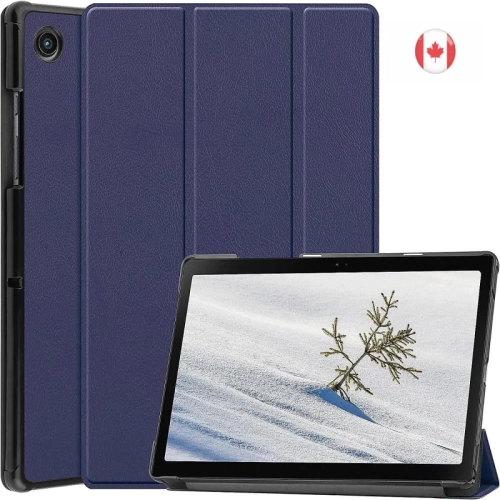 KEEGUARD  2022 Samsung Galaxy Tab A8 10.5 Inch Tablet Case - Slim Pu Leather Smart Cover With Foldable Stand In Blue
