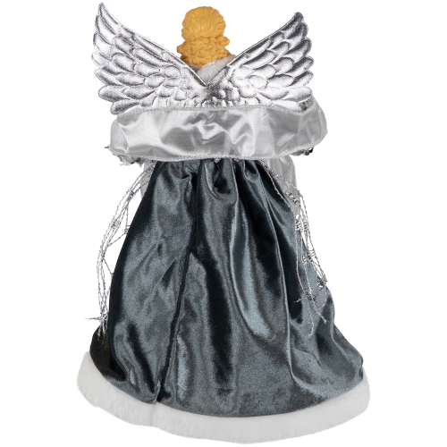 Sequined Angel with Wings Christmas Tree Topper Unlit - 12"