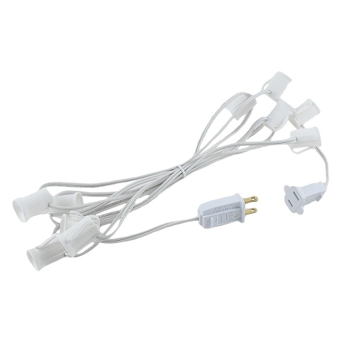 NOVELTY LIGHTS LLC  Novelty Lights 10 Foot C9 Outdoor String Light Christmas Stringer - Patio String Lights - Intermediate Base (C9/e17)