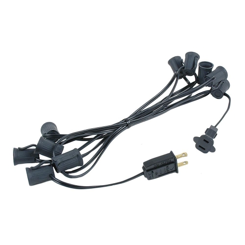 Guirlande de lumières de Noël d'extérieur C9 de 10 pi de Novelty Lights - Guirlande de lumières de patio - Base intermédiaire